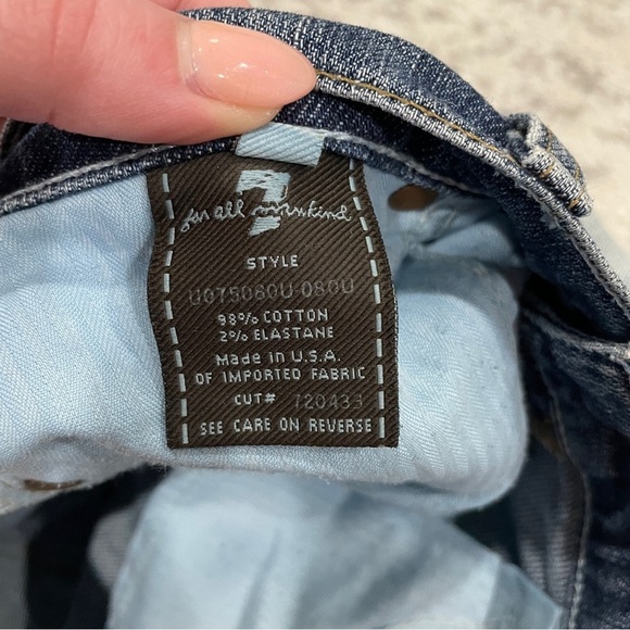 7 For All Mankind Cutoff Burmuda Jean Shorts - Picture 9 of 13